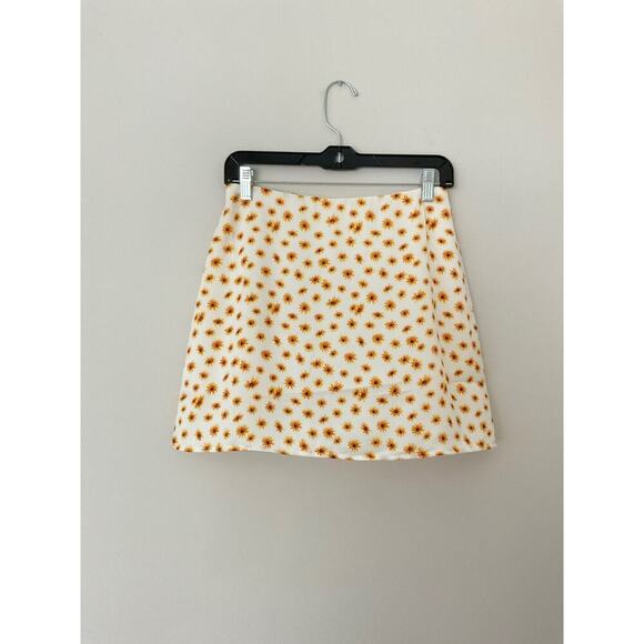 WeWoreWhat Revolve Sunflower Print Mini Slip Skirt NWT - Picture 2 of 4